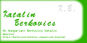 katalin berkovics business card